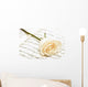 White Rose Musical Notes Wall Decal