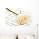 White Rose Musical Notes Wall Decal