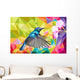 Cute Hummingbird Low Poly Wall Decal