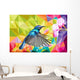 Cute Hummingbird Low Poly Wall Decal