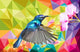 Cute Hummingbird Low Poly Wall Decal