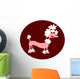 Cartoon Pink Poodle Wall Decal