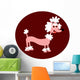 Cartoon Pink Poodle Wall Decal
