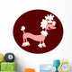 Cartoon Pink Poodle Wall Decal