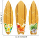 Wooden Surfboards with Floral Wall Stickers Wall Decal