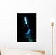 Narrow Underwater Crevice Wall Decal