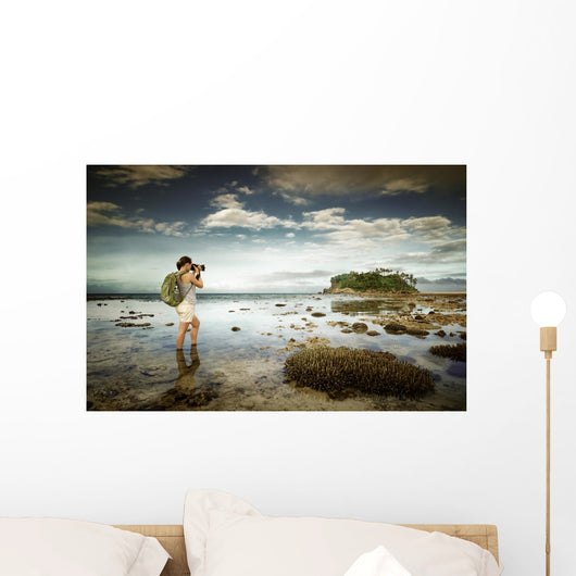 Standing Water Traveler Woman Wall Decal