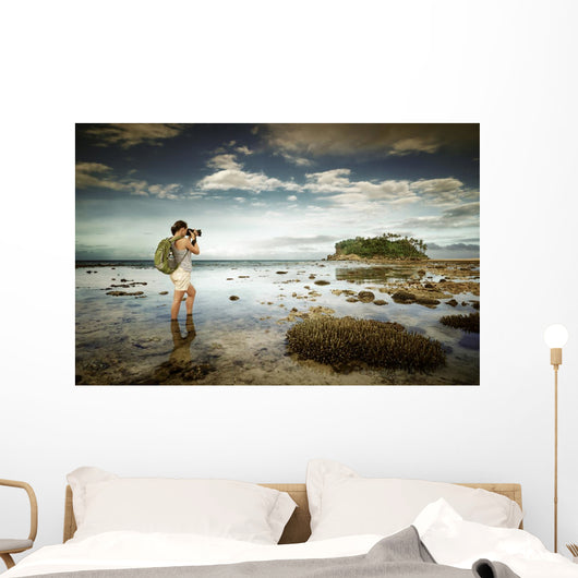 Standing Water Traveler Woman Wall Decal