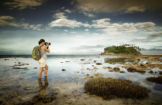 Standing Water Traveler Woman Wall Decal