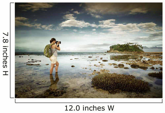 Standing Water Traveler Woman Wall Decal