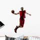 Basketball Player Action White Wall Decal