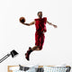Basketball Player Action White Wall Decal