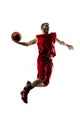 Basketball Player Action White Wall Decal