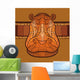 Hippo Head with Ethnic Wall Decal