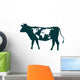 Cow and World Map Wall Decal