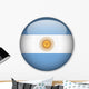 Argentinian Flag Button Wall Decal