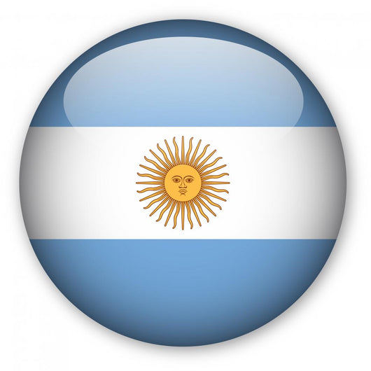 Argentinian Flag Button Wall Decal