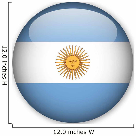 Argentinian Flag Button Wall Decal