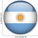 Argentinian Flag Button Wall Decal