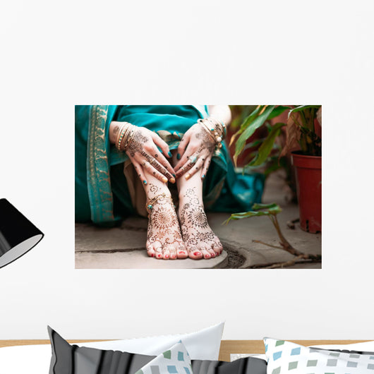 Indian Hindu Bride with Wall Decal