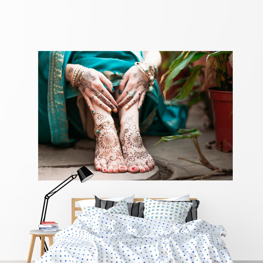 Indian Hindu Bride with Wall Decal