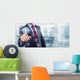 Man Office Touching Screen Wall Decal