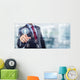 Man Office Touching Screen Wall Decal