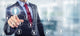 Man Office Touching Screen Wall Decal