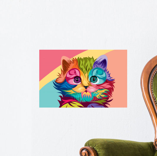 Cute Cat Vector Wall Decal
