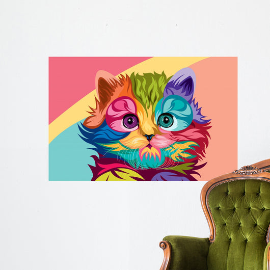 Cute Cat Vector Wall Decal