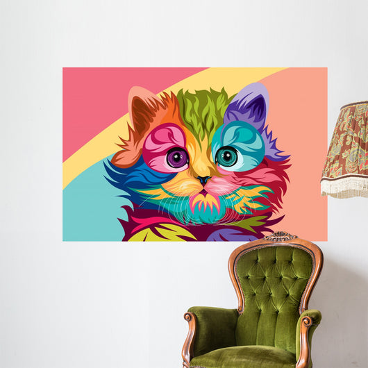 Cute Cat Vector Wall Decal