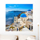 Santorini Blue Dome Churches Wall Decal