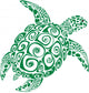Green Sea Turtle Wall Decal Design 1