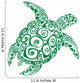 Green Sea Turtle Wall Decal Design 1