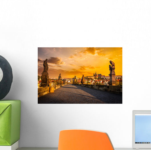 Charles Bridge and Prague Wall Decal
