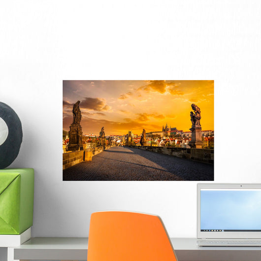 Charles Bridge and Prague Wall Decal