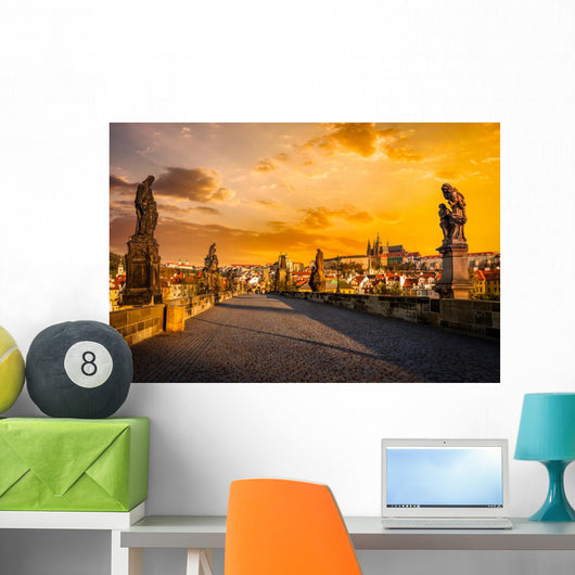 Charles Bridge and Prague Wall Decal