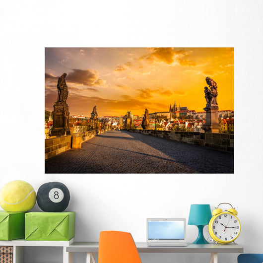 Charles Bridge and Prague Wall Decal