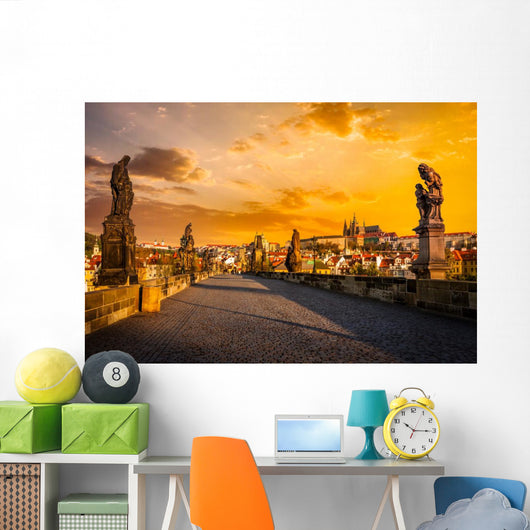 Charles Bridge and Prague Wall Decal