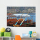 Rowboats Moored Shore Lake Wall Decal