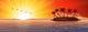 Panoramic with Tropical Island Wall Decal