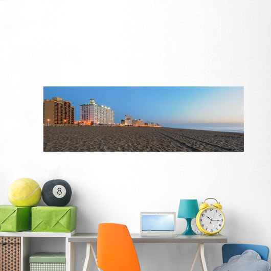 Early Morning Virginia Beach Wall Decal Panoramic Wall Decal