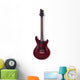 Wooden Electric Guitar Wall Decal
