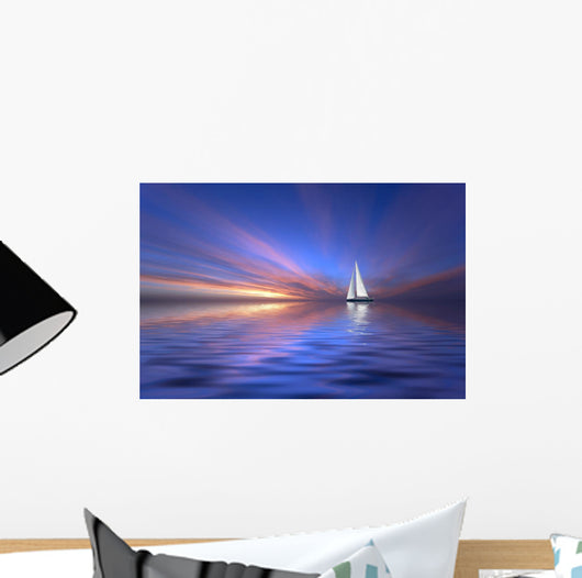 Sailing and Sunset Wall Decal