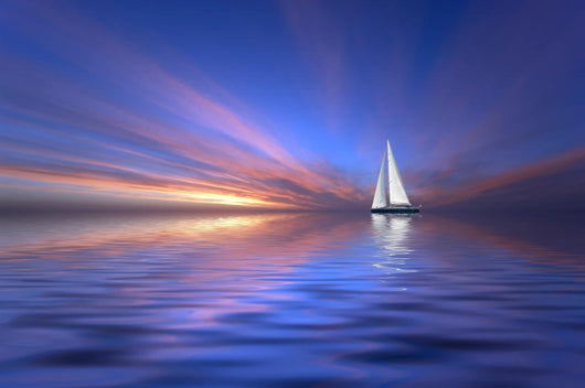 Sailing and Sunset Wall Decal