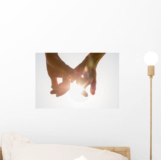 Couple Holding Hands toward Wall Decal