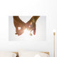 Couple Holding Hands toward Wall Decal