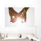 Couple Holding Hands toward Wall Decal