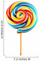 Rainbow Swirl Lollipop Vector Wall Decal