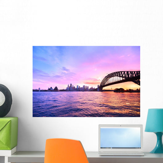 Panorama Sydney Harbour Dusk Wall Decal
